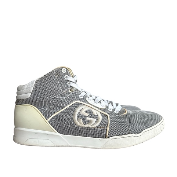 Gucci Baling Fabric Nappa Moorea Interlocking G men's high-top sneaker US12 - Picture 2 of 13
